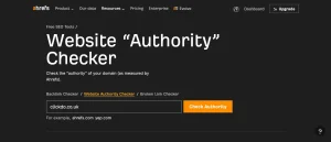 Open the Free Ahrefs Domain Authority Checker