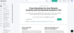 semrush backlink checker