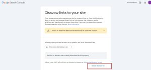 upload disavow list