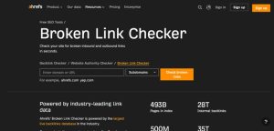 ahref broken link checker